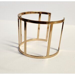 Open Geometric Gold-Toned Cuff Bracelet